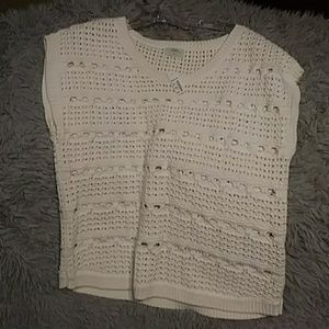 Sleevless knit sweater )